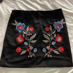 Faux suede mini skirt